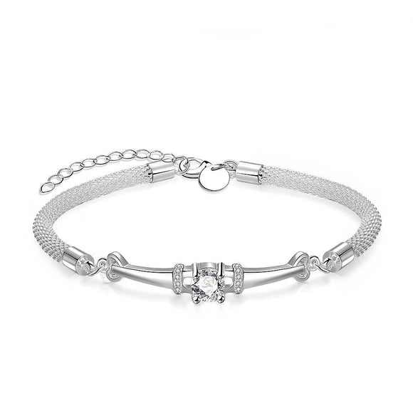 Crystal Mesh White Bracelet